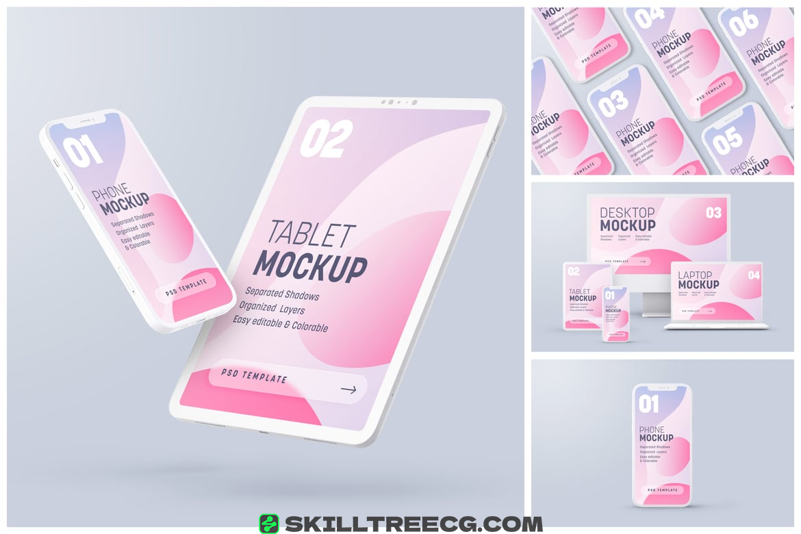 Multi Device Clay Mockup Set（274332）-技能树